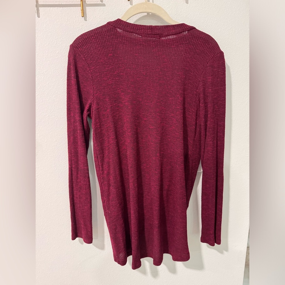 Sweet Claire, size medium, maroon long sleeve - Picture 2 of 5